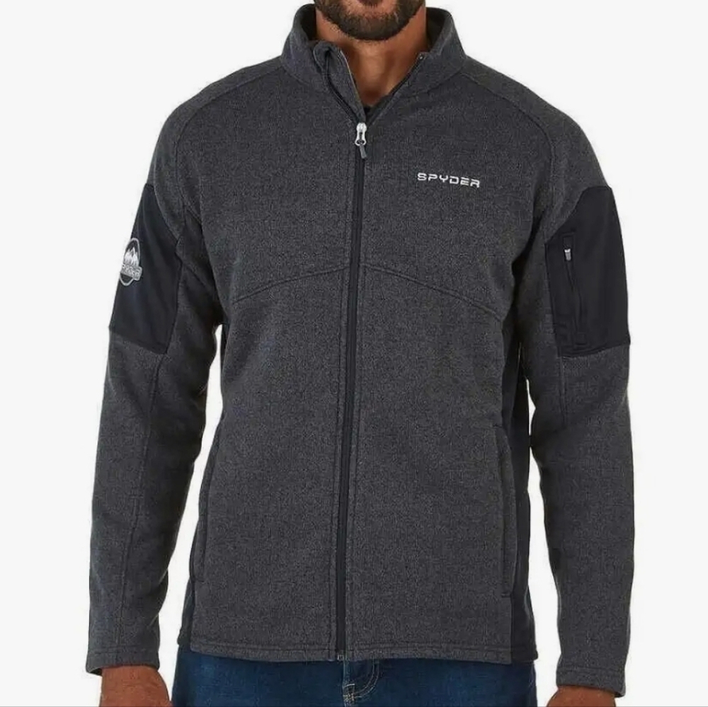 Spyder Empire Full Zip Jacket XL Charcoal Grey